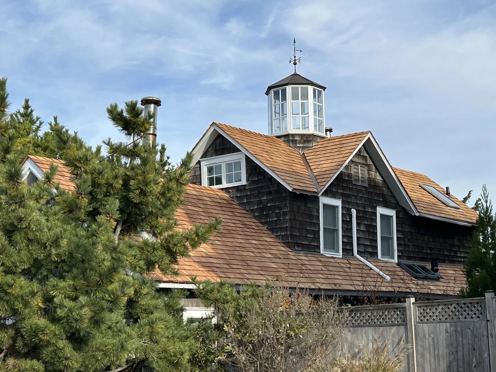 Completed cedar shake roof on a Ship Bottom home